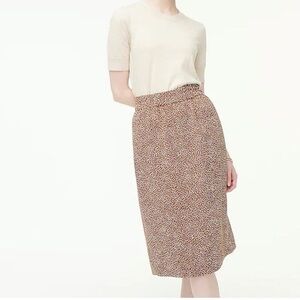 J. Crew Brown Patterned Pencil Skirt